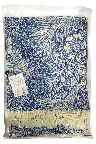 William Morris Marigold Scarf Metropolitan Museum Art Blue Ivory Wrap Shawl NEW