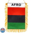 Anley 4 X 6 Inch Afro American Fringy Window Hanging Flag - Mini Flag Banner
