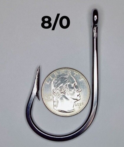5 Qty 8/0, 9/0, 10/0 - 7691 Heavy Duty Saltwater Fishing Tuna Marlin Hook - Picture 5 of 7