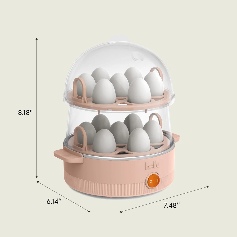 14-Capacity Double Stack Electric Egg Cooker for Poached & Scrambled Eggs 14-Capacity Double Stack Electric Egg Cooker for Poached & Scrambled Eggs