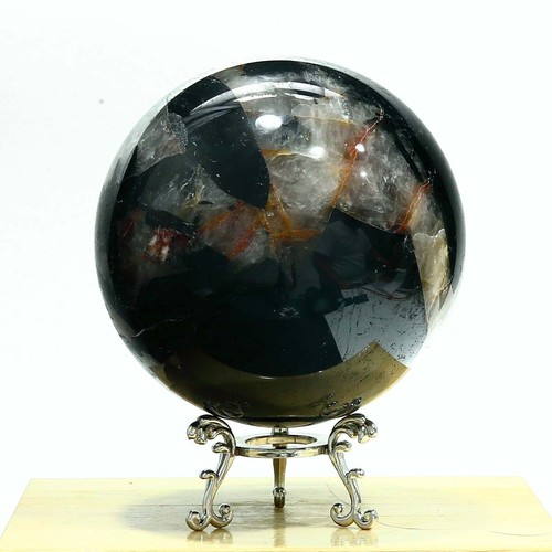 1674g Natural Black Tourmaline Crystal Ball Quartz Sphere Meditation Healing - Picture 6 of 12
