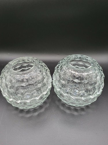 (2) Vintage Clear Glass Fairy Lamps - Picture 2 of 2