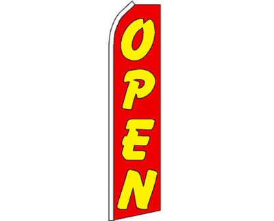 Pack of 2 Open Red Yellow Swooper Super Feather Advertising Marketing Flag