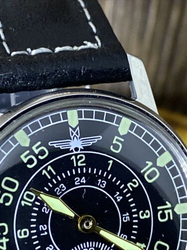 OROLOGIO DA POLSO VINTAGE STURMANSKIE AVIATOR MATRIMONIO STILE MILITARE SOVIETICO URSS - Foto 3 di 12