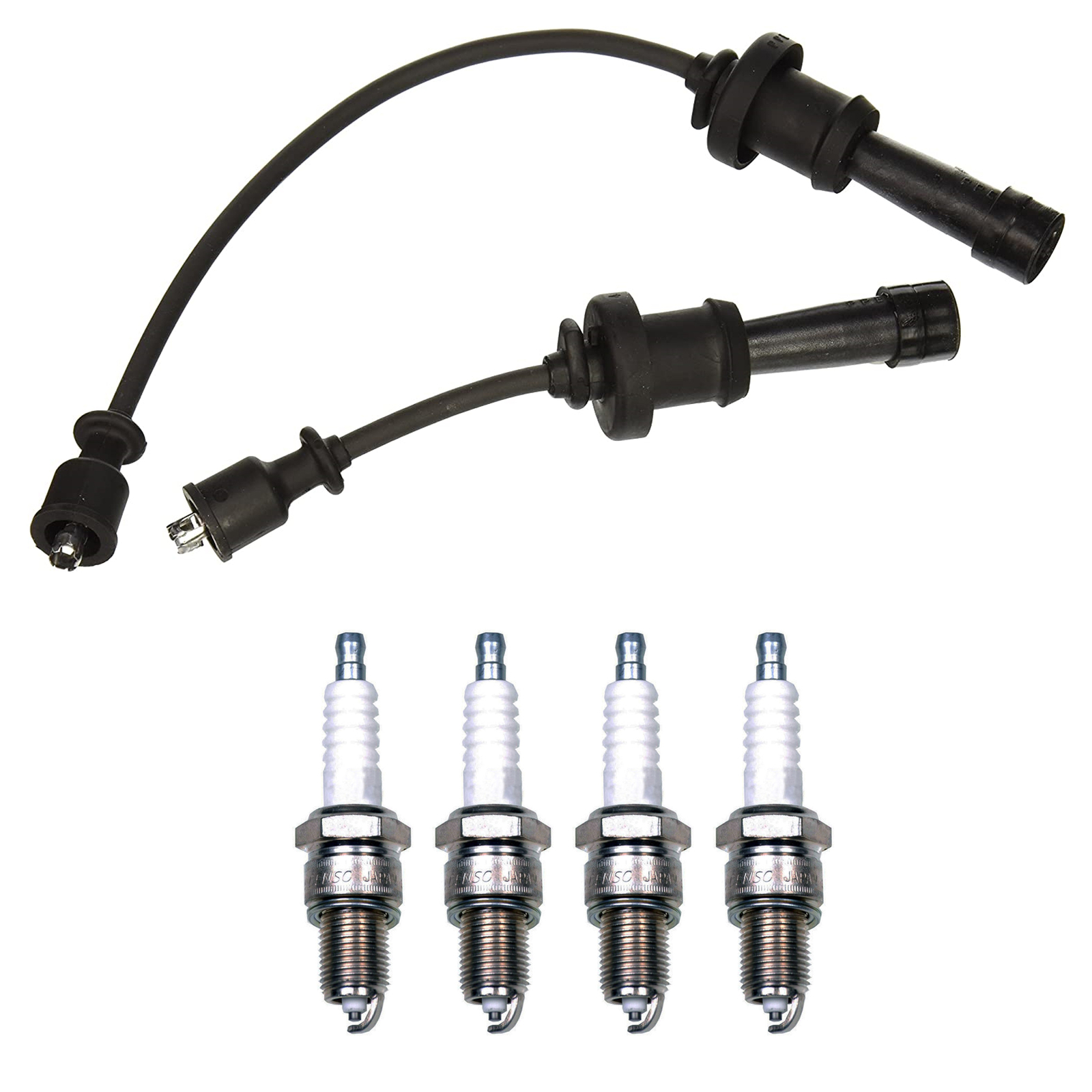 Denso Wire Set 7mm  4 U-Groove Design Spark Plugs .044 Kit For Hyundai 2.4L L4