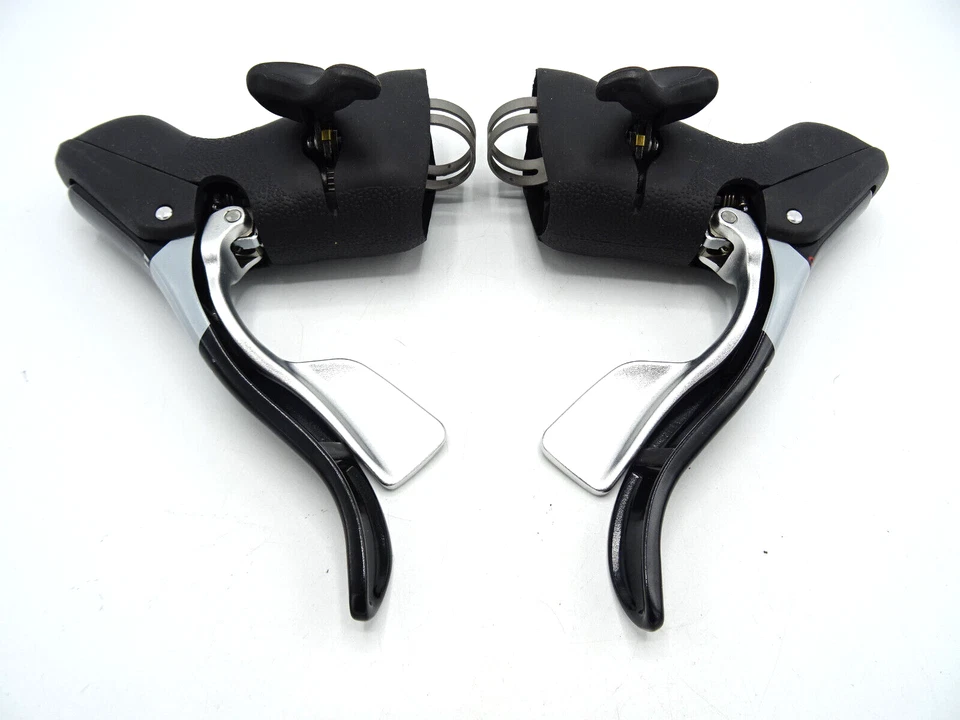 Microshift Centos 2x11 Speed Road Bike Shifters Set LH/RH Black White MS-571-M12 - Image 3 of 4