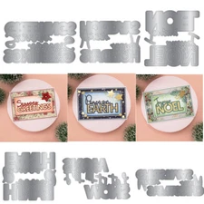 Christmas Greetings Metal Cutting Dies Stencils Scrapbook Embossing Paper Crafts