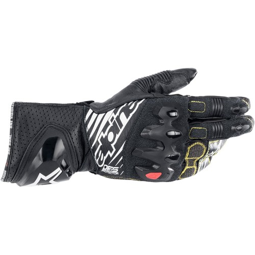 Motorrad Handschuhe Gr. L Alpinestars GP Tech v2 Leder Sommer schwarz-weiß - Bild 1 von 3