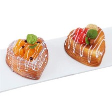 2pcs Artificial Food Bread Tart Pie Dessert Simulation Model Fake Cake Mousse...