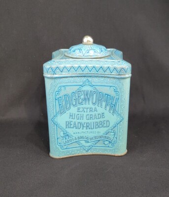 edgeworth ready rubbed tobacco tin Edgeworth Ready Rubbed Tobacco Hinged Tin Humidor Larus & Bro RIchmond VA