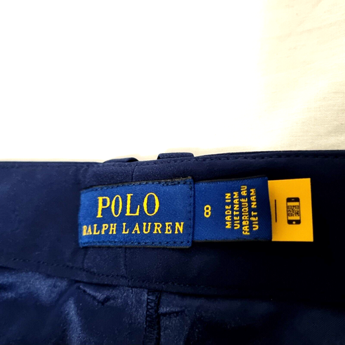 Polo Ralph Lauren Womens Chino Shorts Size 8 Blue Above Knee Zip Fly BNWOT - Picture 6 of 24