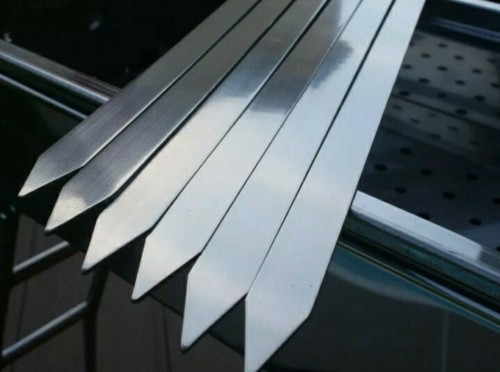 XXL Skewers Flat Wide 23MM L60CM Kebab Shish Grill Strong BBQ Wood Handle 4PCS - Picture 11 of 24