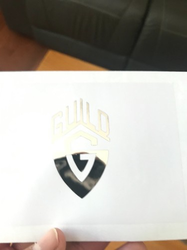 Gilde Gitarre Aufkleber 3D Metall Kopfplatte Restauration Sticker Logo M64 - Bild 8 von 15