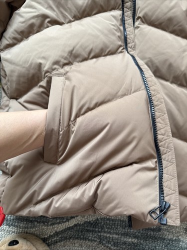 THEORY WOMEN'S STAND COLLAR PUFFER DOWN JACKET CITY POLY Golden Beige Sz M NWT - Picture 3 of 23