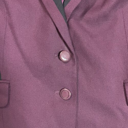 ETCETERA Womens Sz 16 Purple Black 2-Button Blazer Career Business Single Vent - Picture 3 of 8