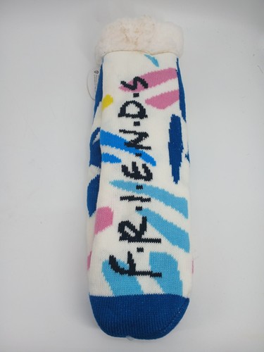 F.R.I.E.N.D.S Sherpa Lined Non-slip Socks Soft Warm Pink Blue - Picture 6 of 8