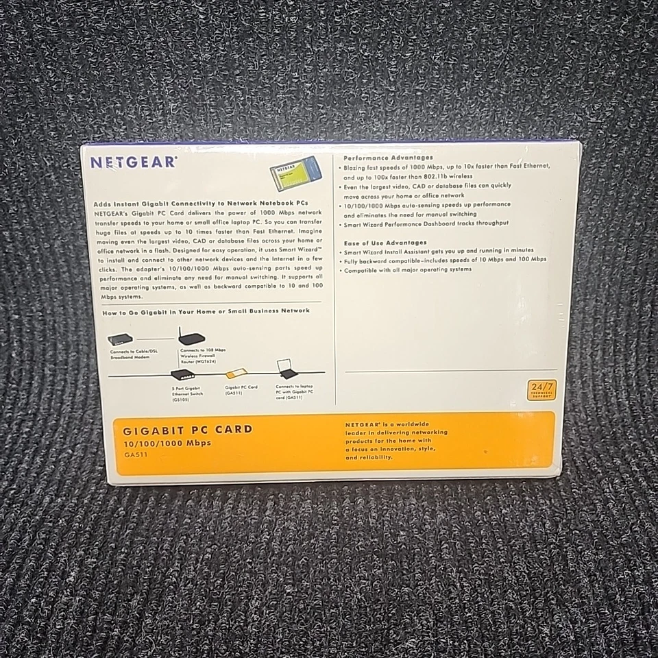 NEW SEALED NetGear Adapter/Gigabit PCI (GA511) Network Adapter/24/7 - Image 2 of 3