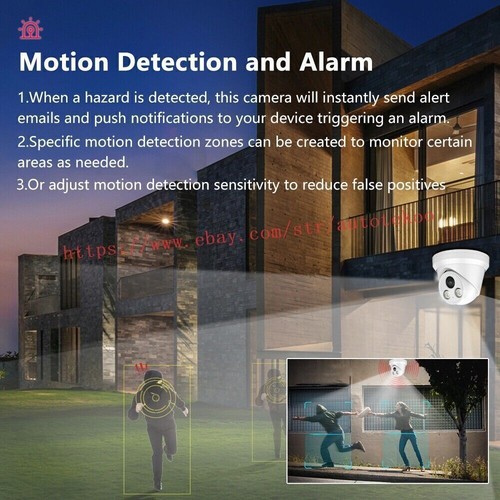 Cámara de red 4K 8MP a todo color compatible con Hikvision micrófono PoE exterior - Imagen 6 de 10
