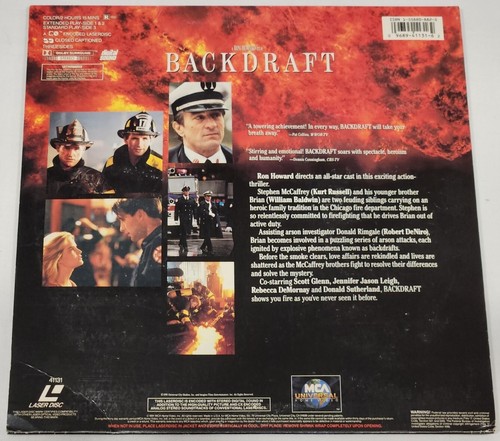 "Backdraft" Letterbox 2-Disc Set Laserdisc - Kurt Russell - Picture 2 of 3