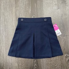 NWT George Girls Skort Skirt Uniform School Navy Blue Pleated Pull On Size 5