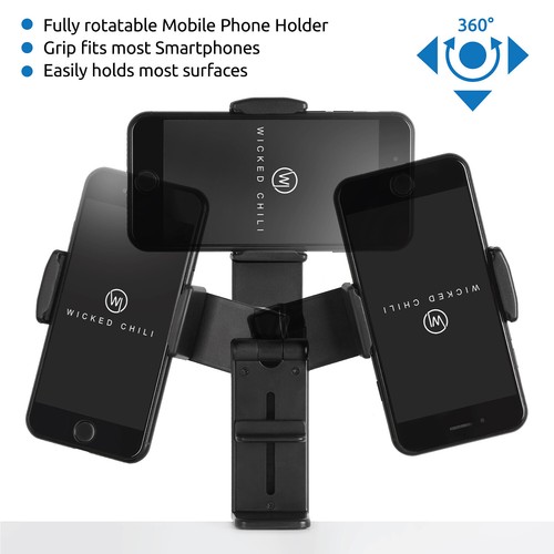 2 x support de téléphone portable universel pour avion train cuisine table vidéo sport support - Photo 11/11