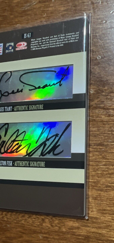 2005 Donruss CARLTON FISK LUIS TIANT DWIGHT EVANS JIM RICE Quad Auto REDUCED! - Picture 13 of 13