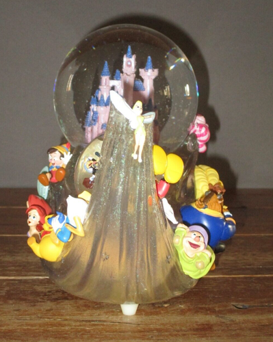 Disney Double Bubble Musical Light Up Characters on Wave Snow Globe EUC - Picture 7 of 19
