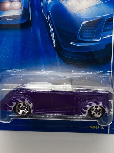 Hot Wheels ~ 2008 ALL STARS  ~ '40 Ford ~ Purple Convertible with Flames - Picture 2 of 10