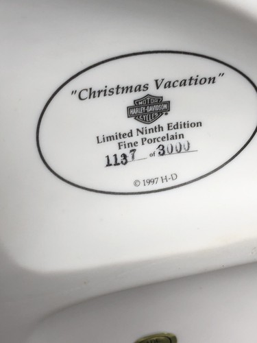 Estatuilla de Harley-Davidson ""Christmas Vacation"" 1997 edición limitada con caja - Imagen 12 de 12
