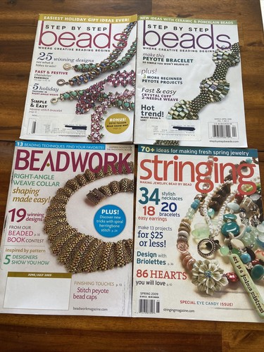 Vintage Step By Step Beads/stringing/ Beadwork Magazines Lot Of 4 (2009) - Picture 1 of 5