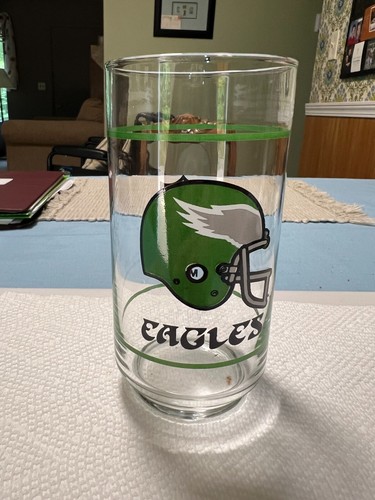 1988 Mobil Oil Werbegetränk NFL Trinkglas Philadelphia Eagles NFL