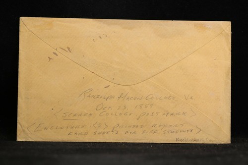 Virginia: Randolph Macon College 1858 Cover + Letter, DPO Mecklenburg Co - Picture 2 of 6
