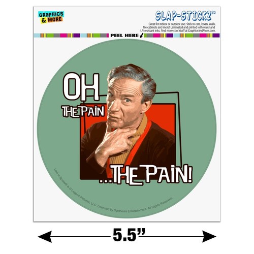 Oh The Pain Doctor Smith Lost In Space Circle Bumper Window Sticker - Imagen 6 de 7