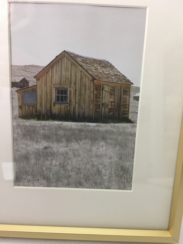 Impresión artística enmarcada Primitive Cabin Homestead Snow Field Prairie - Imagen 3 de 12