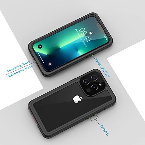Lanhiem for iPhone 13 Pro Case, IP68 Waterproof Fit for iPhone 13 Pro Black - Bild 7 von 7