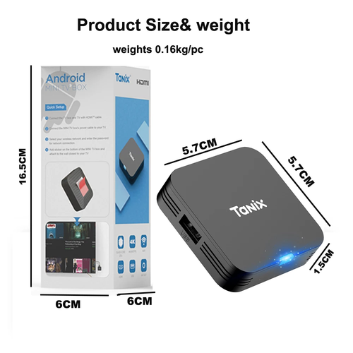 Smart Box TV Boitier H20PRO 2GB 16GB 4K/6K Android 10 Wifi 6 2,4/5,8GHZ 5G - Imagen 3 de 7
