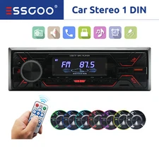 7 Lighting Colors Car Radio Single Din Bluetooth FM Audio USB AUX TF MP3 Player