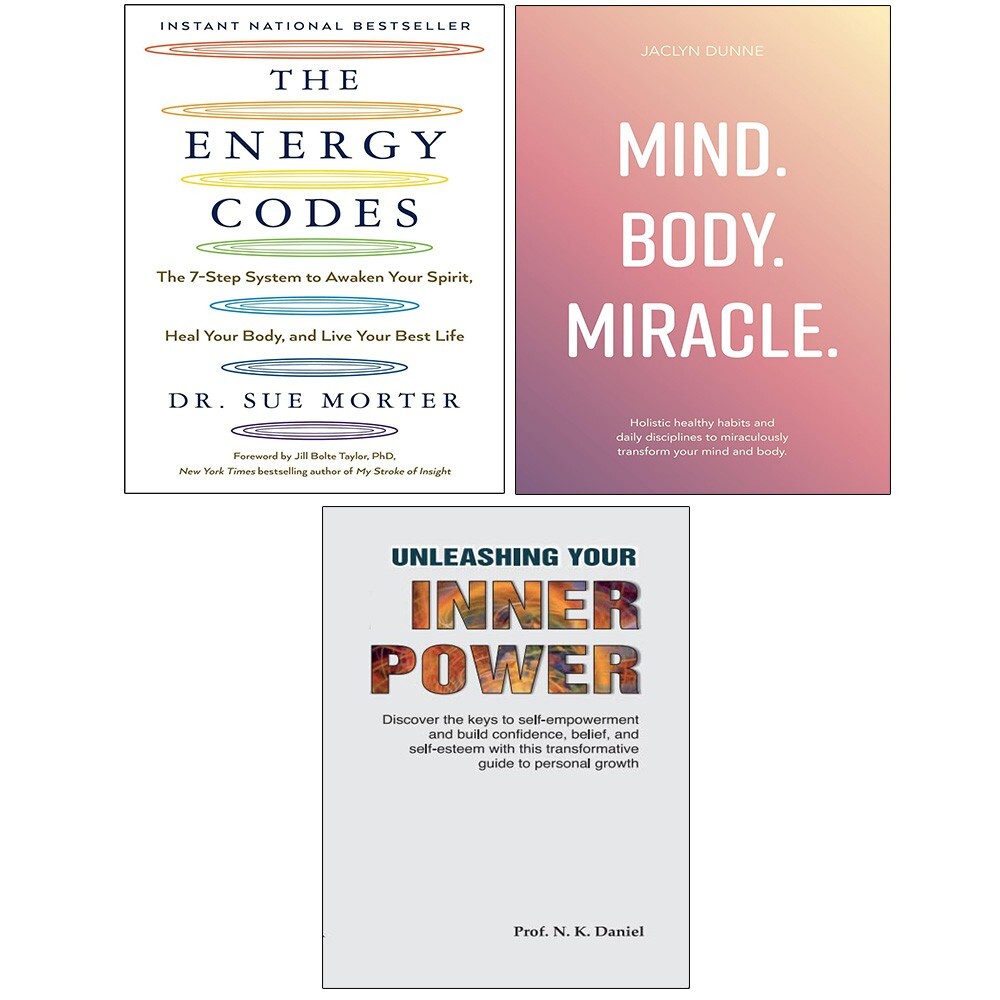 Energy Codes, Unleashing Your Inner Power, Mind Body Miracle 3 Books Set