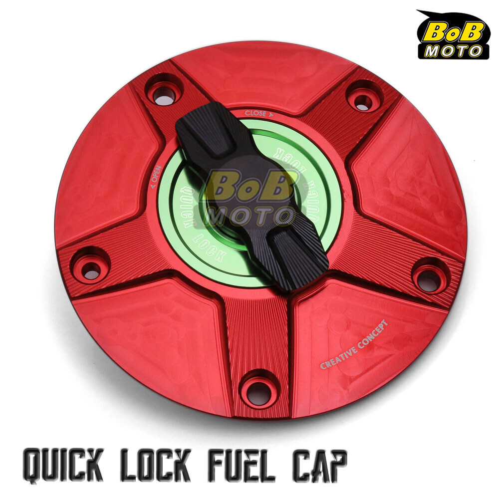 CNC FCR Keyless Fuel Tank Gas Cap For GSX-R1000R ABS GSX-R600 GSXR750 GSX1250 FA image