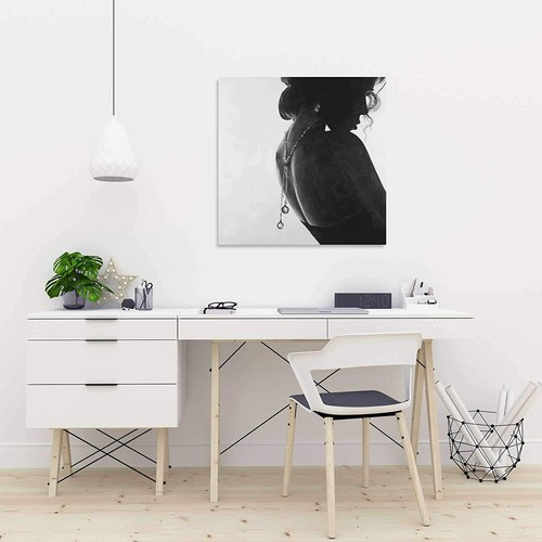 Gemälde Wandbild Deko klassische Frau mit Schmuck gewickelt Leinwand 24x24 - Bild 3 von 5