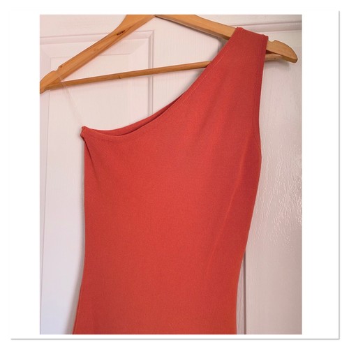 White Closet Stretch Knit One Shoulder Midi Dress S - Picture 2 of 2