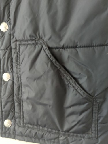 True Religion Black Men's Large Puffer Vest Button Up Has Pockets - Picture 5 of 7