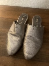 Toms Slip On Sandals Toms Jutti Mule Womens 6.5 Slip On Mules Silver Slip On