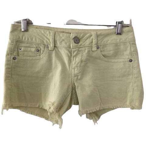 American Eagle Outfitters Shorts Womens Size 0 Yellow Stretch - Picture 2 of 6