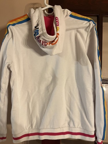 Disney Parks Retro Stripe Castle Hoodie Sweatshirt For Women Size Large - Picture 4 of 10