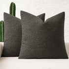  Set of 2 Decorative Couch Pillow Covers 20" x 20" (Pack of 2) Dark Coffee