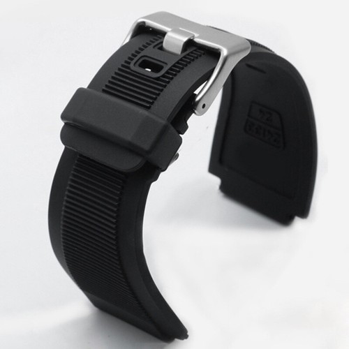 24 mm für Bell & Ross BR001 BR003 Schwarz Silikon Uhrenarmband Armband Ersatz - Bild 3 von 9