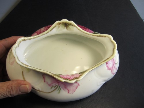 VTG Nippon Short But Long Large Pink & Red Flowers Decorated vase - Picture 7 of 9