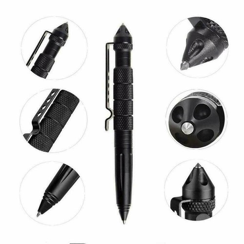 Robuster EDC Pocket Action Kugelschreiber mit 6 Minen Clip Polizei Stift Geschenk Universal - Bild 12 von 17