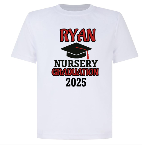 Children's Kids Personalised Nursery Leavers Graduation T-Shirt 2025 - Picture 7 of 10